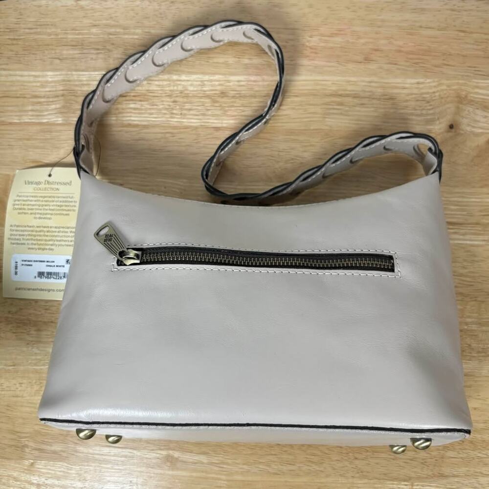 NWT Patricia Nash Cream Leather Shoulder Bag - Picture 7 of 10